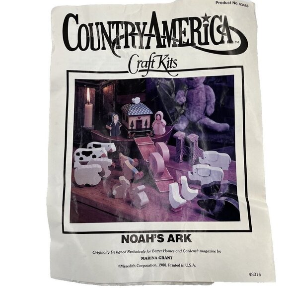Country America Craft Kits Noah's Ark Unfinished Wood Blocks 48316 - Picture 1 of 6